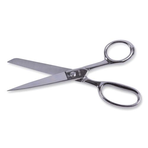 Hot Forged Carbon Steel Shears, 8" Long, 3.88" Cut Length, Nickel Straight Handle. Picture 2