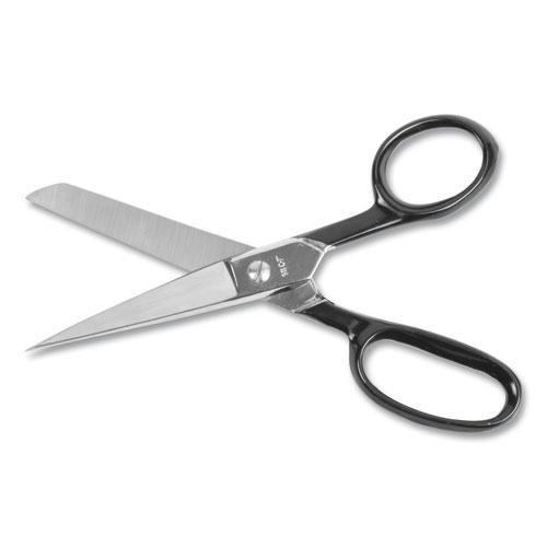 Hot Forged Carbon Steel Shears, 7" Long, 3.13" Cut Length, Black Straight Handle. Picture 2