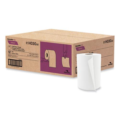 Select Roll Paper Towels, 1-Ply, 7.88" x 350 ft, White, 12 Rolls/Carton. Picture 3