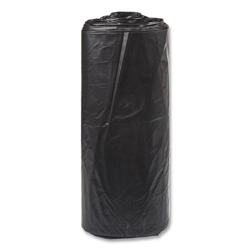 Recycled Low-Density Commercial Can Liners, Coreless Interleaved Roll, 60 gal, 1.5 mil, 38" x 58", Black, 20/Roll, 5 Rolls/CT. Picture 3