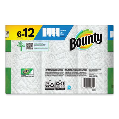 Select-a-Size Kitchen Roll Paper Towels, 2-Ply, 6 x 11, White, 90 Sheets/Double Roll, 6 Rolls/Carton. Picture 2