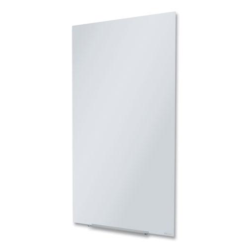 InvisaMount Vertical Magnetic Glass Dry-Erase Boards, 28 x 50, White Surface. Picture 10