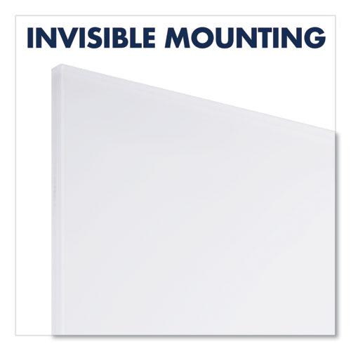 InvisaMount Vertical Magnetic Glass Dry-Erase Boards, 28 x 50, White Surface. Picture 9