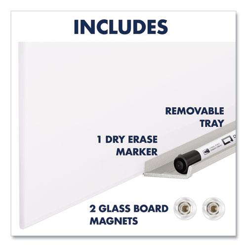 InvisaMount Vertical Magnetic Glass Dry-Erase Boards, 28 x 50, White Surface. Picture 8