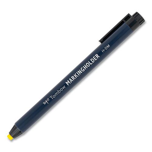 Wax-Based Marking Pencil, 4.4 mm, Yellow Wax, Navy Blue Barrel, 10/Box. Picture 2
