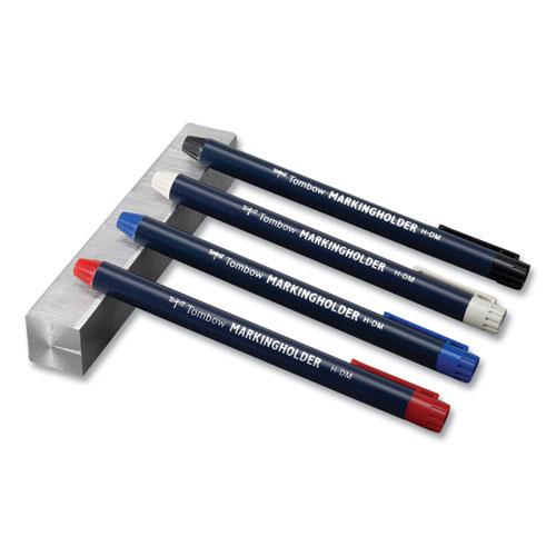 Wax-Based Marking Pencil, 4.4 mm, Yellow Wax, Navy Blue Barrel, 10/Box. Picture 3