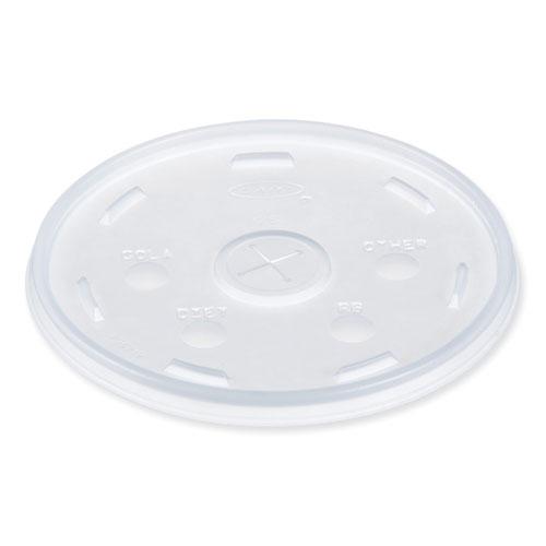 Lids for Foam Cups and Containers, Fits 32 oz, 44 oz, 60 oz Cups, Translucent, 1,000/Carton. Picture 1