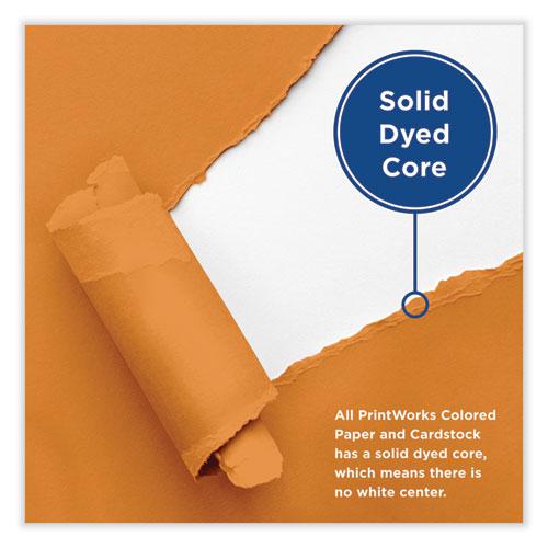 Color Cardstock, 65 lb Cover Weight, 8.5 x 11, Orange, 250/Ream. Picture 4