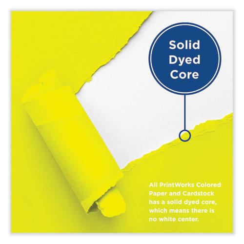 Color Cardstock, 65 lb Cover Weight, 8.5 x 11, Lemon Yellow, 250/Ream. Picture 4
