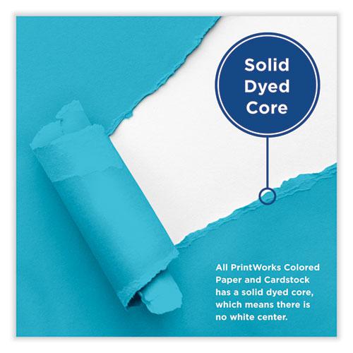 Color Cardstock, 65 lb Cover Weight, 8.5 x 11, Blue, 250/Ream. Picture 2