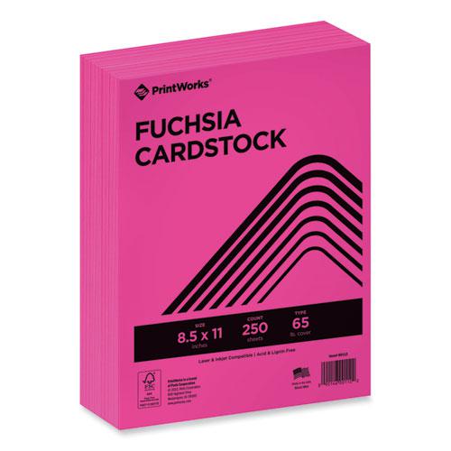 Color Cardstock, 65 lb Cover Weight, 8.5 x 11, Fuchsia, 250/Ream. Picture 1