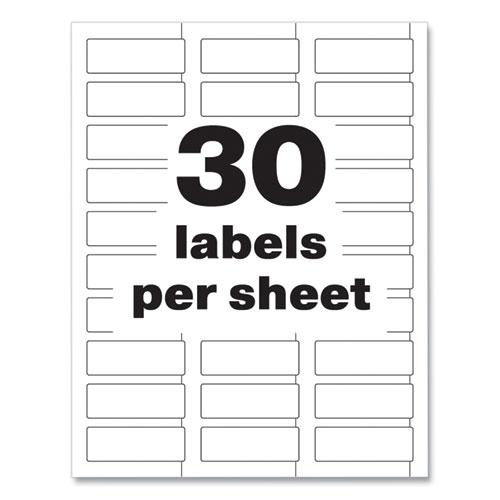 PermaTrack Durable White Asset Tag Labels, Laser Printers, 0.75 x 2, White, 30/Sheet, 8 Sheets/Pack. Picture 5