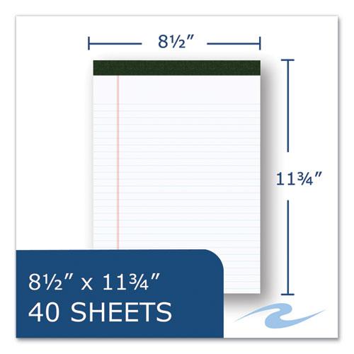 USDA Certified Bio-Preferred Legal Pad, Wide/Legal Rule, 40 White 8.5 x 11.75 Sheets, 12/Pack. Picture 5
