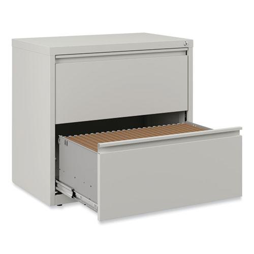 Lateral File, 2 Legal/Letter-Size File Drawers, Light Gray, 36" x 18.63" x 28". Picture 4
