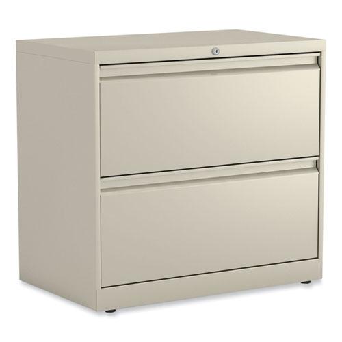 Lateral File, 2 Legal/Letter-Size File Drawers, Putty, 30" x 18.63" x 28". Picture 2