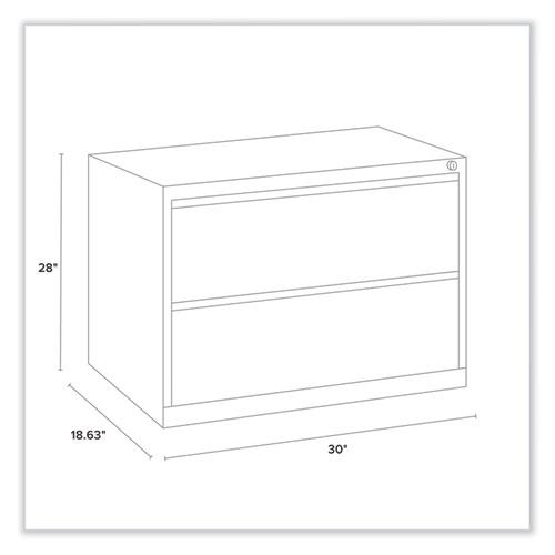 Lateral File, 2 Legal/Letter-Size File Drawers, Putty, 30" x 18.63" x 28". Picture 7
