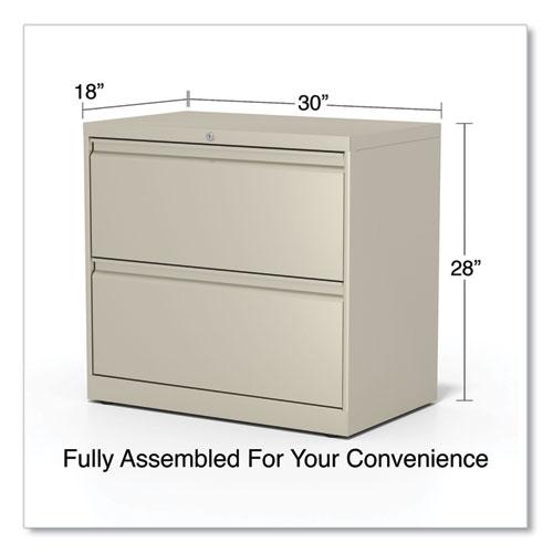Lateral File, 2 Legal/Letter-Size File Drawers, Putty, 30" x 18.63" x 28". Picture 3