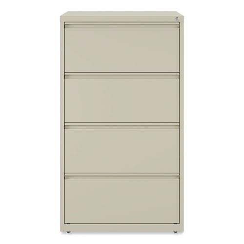 Lateral File, 4 Legal/Letter-Size File Drawers, Putty, 30" x 18.63" x 52.5". Picture 1