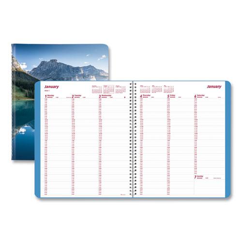 Mountains Weekly Appointment Book, Mountains Photography, 11 x 8.5, Blue/Green Cover, 12-Month (Jan to Dec): 2024. Picture 1