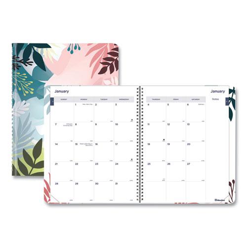 Monthly 14-Month Planner, Floral Watercolor Artwork, 11 x 8.5, Multicolor Cover, 14-Month (Dec to Jan): 2023 to 2025. Picture 1