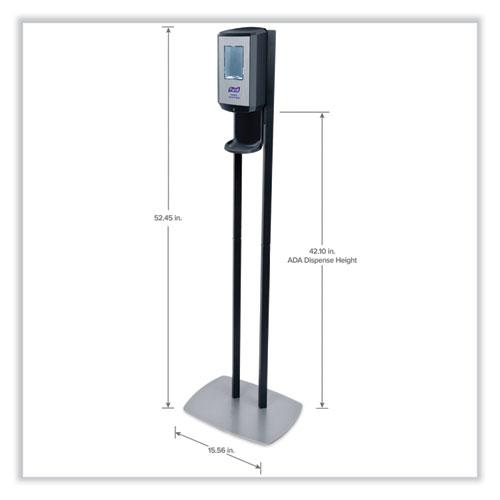 CS6 Hand Sanitizer Floor Stand with Dispenser, 1,200 mL, 13.5 x 5 x 28.5, Graphite/Silver. Picture 3