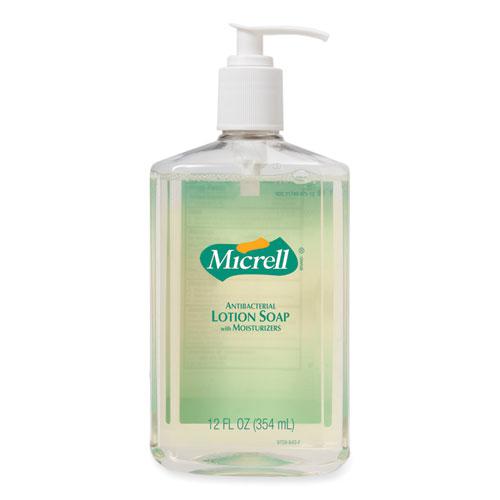 Antibacterial Lotion Soap, Light Scent, 12 oz Pump Bottle. Picture 1