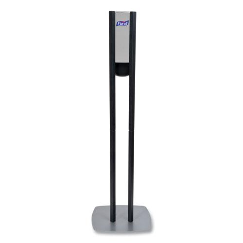 ES8 Hand Sanitizer Floor Stand with Dispenser, 1,200 mL, 13.5 x 5 x 28.5, Graphite/Silver. Picture 3