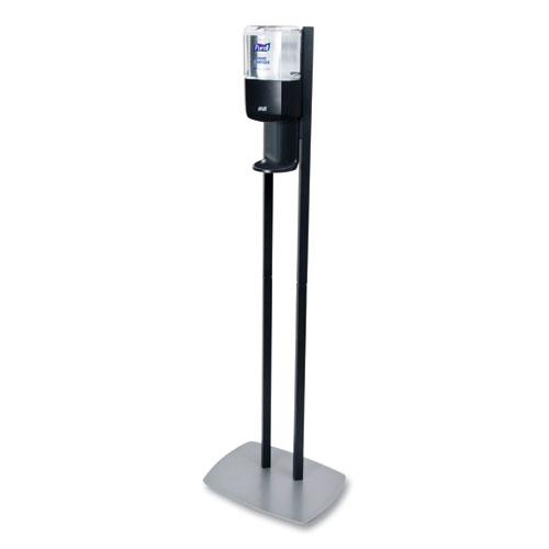 ES8 Hand Sanitizer Floor Stand with Dispenser, 1,200 mL, 13.5 x 5 x 28.5, Graphite/Silver. Picture 4