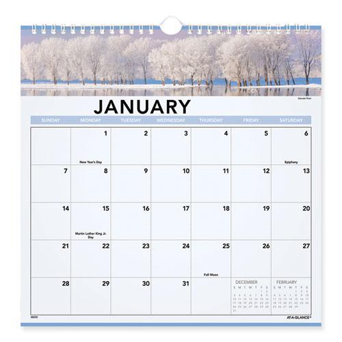 Landscape Monthly Wall Calendar, Landscapes Photography, 12 x 12, White/Multicolor Sheets, 12-Month (Jan to Dec): 2024. Picture 2