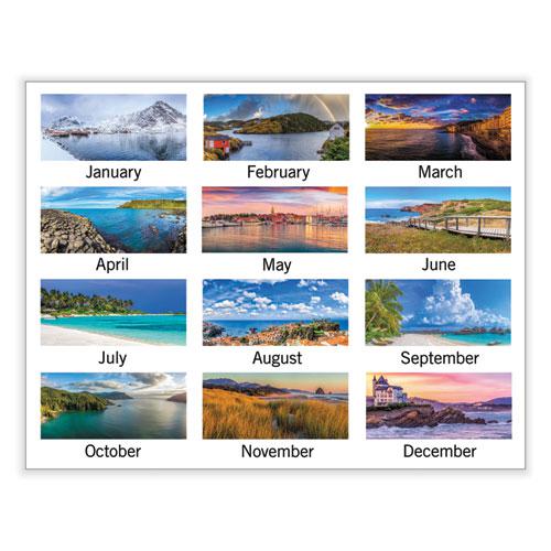 Seascape Panoramic Desk Pad, Seascape Panoramic Photography, 22 x 17, White Sheets, Clear Corners, 12-Month (Jan-Dec): 2024. Picture 3