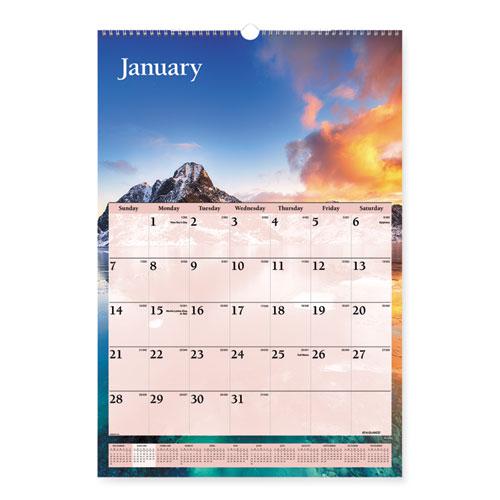 Scenic Monthly Wall Calendar, Scenic Landscape Photography, 15.5 x 22.75, White/Multicolor Sheets, 12-Month (Jan-Dec): 2024. Picture 2