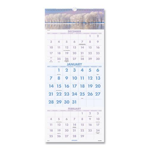 Scenic Three-Month Wall Calendar, Scenic Landscape Photography, 12 x 27, White Sheets, 14-Month (Dec to Jan): 2023 to 2025. Picture 2