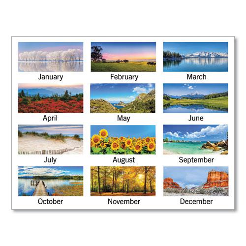 Scenic Three-Month Wall Calendar, Scenic Landscape Photography, 12 x 27, White Sheets, 14-Month (Dec to Jan): 2023 to 2025. Picture 3
