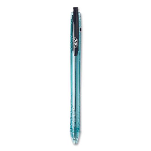 ReVolution Ocean Bound Ballpoint Pen, Retractable, Medium 1 mm, Black Ink, Translucent Blue Barrel, 4/Pack. Picture 5