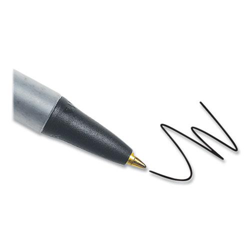 Ecolutions Clic Stic Ballpoint Pen, Retractable, Medium 1 mm, Black Ink, Translucent Frost/Black Barrel, 10/Pack. Picture 5