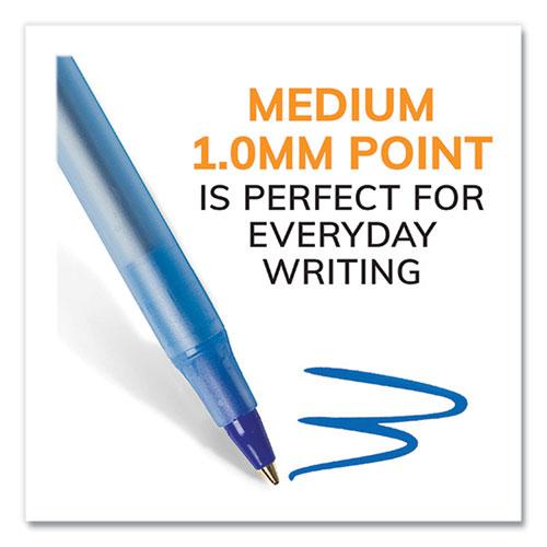 Round Stic Xtra Life Ballpoint Pen, Stick, Medium 1 mm, Blue Ink, Translucent Blue Barrel, 500/Pack. Picture 3