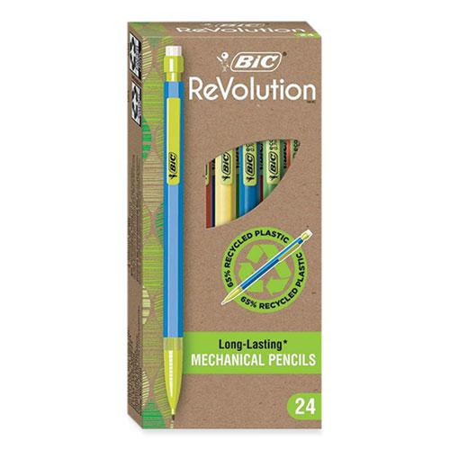 ReVolution Mechanical Pencil, 0.7 mm, HB (#2), Black Lead, Assorted Barrel Colors, 24/Pack. Picture 1