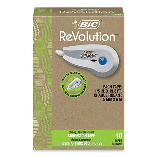Wite-Out Brand Ecolutions Correction Tape, Non-Refillable, White, 0.2" x 19.8 ft, 10/Pack. Picture 1