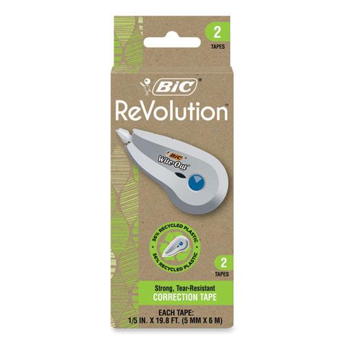 Wite-Out Brand Ecolutions Correction Tape, Non-Refillable, White,  0.2" x 19.8 ft, 2/Pack. Picture 1