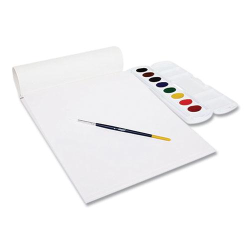 Prang Watercolor Paper Pad, Unruled, White/Multicolor Cover, 30 White 9 x 12 Sheets. Picture 2