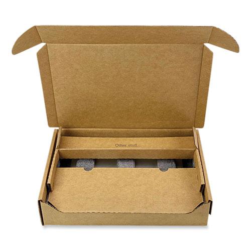 Laptop Shipping Box, One-Piece Foldover (OPF), Large, 17.25" x 11.68" x 3.75", Brown Kraft. Picture 2