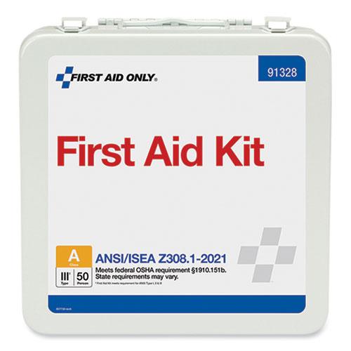 ANSI 2021 Type III First Aid Kit for 50 People, 184 Pieces, Metal Case. Picture 1