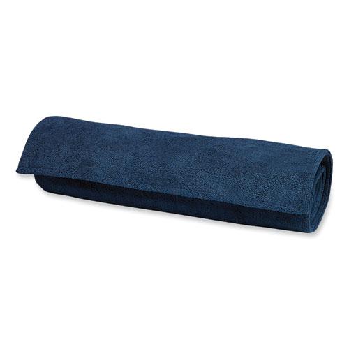 Estate Blue and Red Yoga Mat Towel, 24 x 68. Picture 2