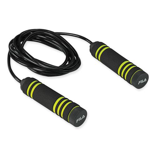 Easy Adjust Speed Rope, 9 ft, Black. Picture 1