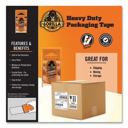 Heavy Duty Packaging Tape with Dispenser, 1.88" x 25 yds, Clear, 4/Pack. Picture 3