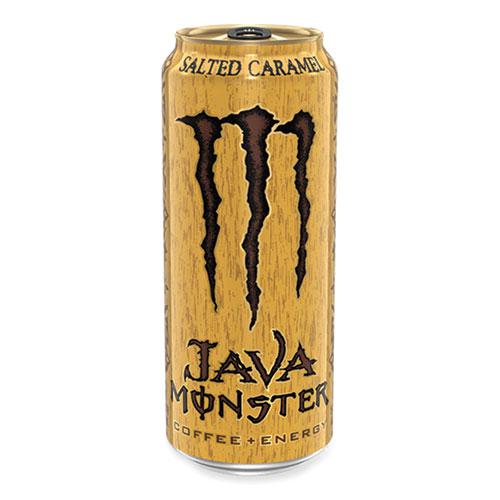 Java Monster Cold Brew Coffee, Salted Caramel, 15 oz Can, 12/Pack. Picture 1