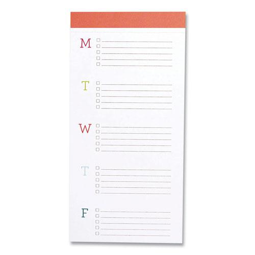 The Big Ta-Do Notepad, List-Management Format, Papaya Headband, 52 White/Multicolor 7 x 14 Sheets. Picture 1