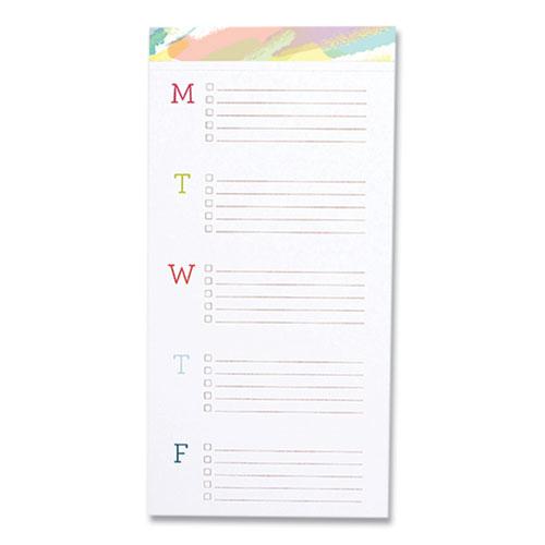 The Big Ta-Do Notepad, List-Management Format, Multicolor Paint-Streak Headband, 52 White/Multicolor 7 x 14 Sheets. Picture 1