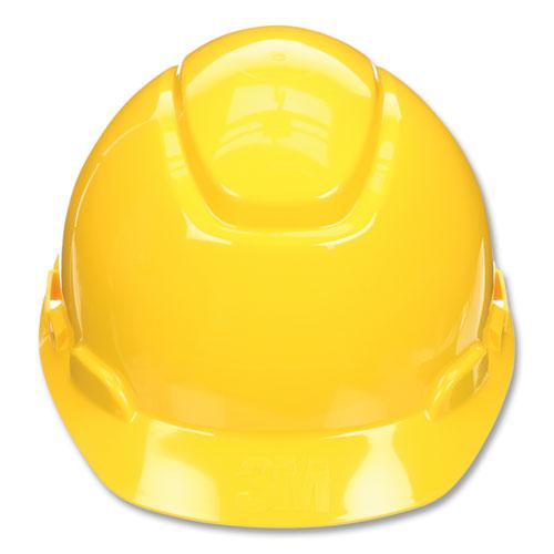 SecureFit Hard Hat with Uvicator, Four-Point Ratchet Suspension, Yellow. Picture 5