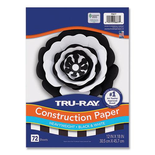 Tru-Ray Construction Paper, 76 lb Text Weight, 12 x 18, Assorted Colors, 72/Pack. Picture 1